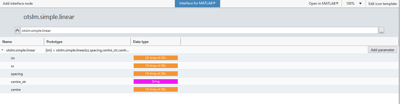 matlab interface for otslm-simple-linear